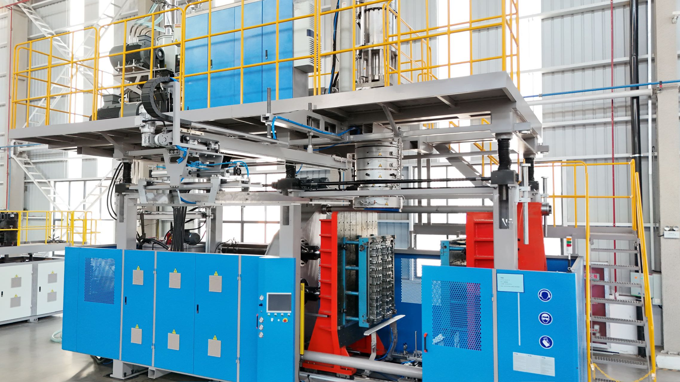 ماكينة نفخ القوالب Jwell 500L/1000L لمنصة التحميل الصناعية ذات التسعة أرجل/المجوفة/المتجانسة من البولي إيثيلين عالي الكثافة (HDPE)