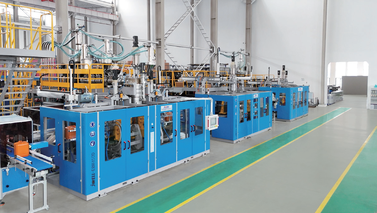 آلة نفخ الحاويات الكيميائية ذات السرعة العالية من النوع المستمر الكهربائي الكامل سعة 30 لترًا 